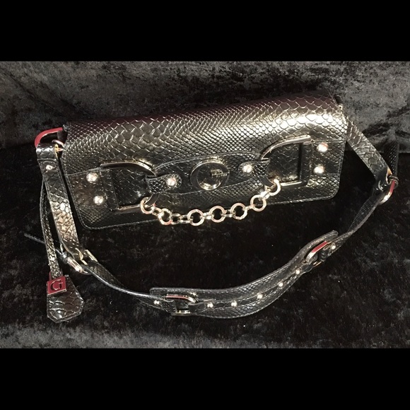 Y2K Classic black faux snake print mini handbag 🖤 - Picture 11 of 12